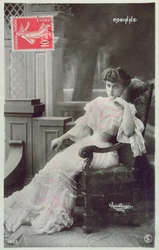 Postkarte mit der Schauspielerin Robine